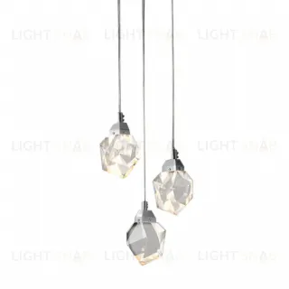 Подвесной светильник Delight Collection Crystal rock OM820083-3C (MD-020B-3 chrome) OM820083-3C (MD-020B-3 chrome)
