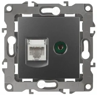 Розетка комбинированная RJ45+TV Эра 12-3110-12 Б0027447 Б0027447