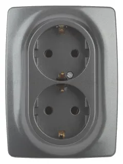 Розетка 2x2P+E Schuko со шторками Эра 12-2108-12 Б0036448 Б0036448