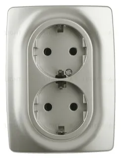Розетка 2x2P+E Schuko со шторками Эра 12-2108-15 Б0036451 Б0036451