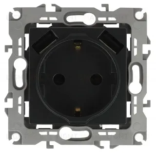 Розетка 2P+E со шторками и 2xUSB Эра 12-4109-05 Б0047844 Б0047844