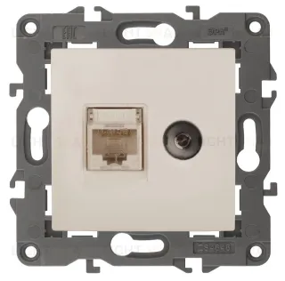 Розетка RJ45+TV Эра 14-3110-02 Б0034315 Б0034315