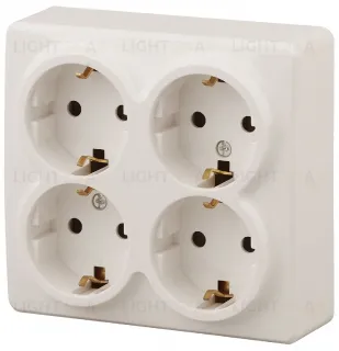 Розетка 2P+E Schuko со шторками Эра 11-2211-02 Б0020710 Б0020710
