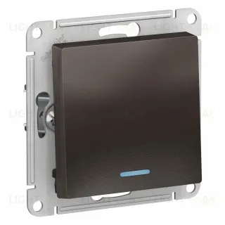Выключатель 1-клавишный с подсветкой Systeme Electric AtlasDesign Мокко ATN000613 ATN000613
