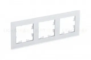 Рамка 3-ая Systeme Electric AtlasDesign Nature Матовое стекло белый ATN330103 ATN330103