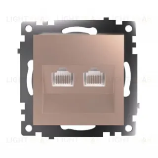Розетка компьютерная 2-местная RJ-45 Stekker Катрин GLS00-7109-02 50004 50004