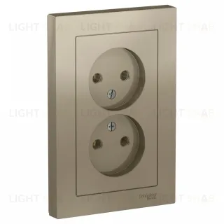 Розетка б/з двойная Systeme Electric AtlasDesign ATN000520 ATN000520