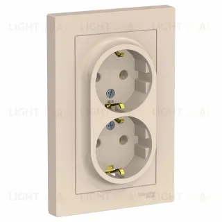 Розетка с/з двойная, 16А, в сборе Systeme Electric AtlasDesign ATN000224 ATN000224