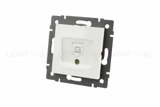 Механизм компьютерной розетки Arlight SCT-MPC1-PL-WH-V (RJ-45, CAT6) 049842 049842