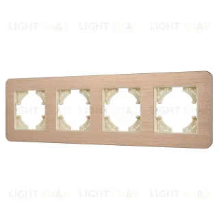 Рамка на 4 поста алюминиевая Arlight FRM-AKIRY-AL-4-GD 049733 049733