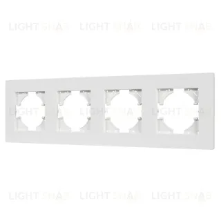 Рамка на 4 поста пластиковая Arlight FRM-PERIO-PL-4-WH 049758 049758