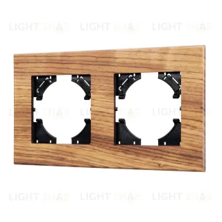Рамка на 2 поста из натурального дерева Arlight FRM-XSILO-WD-2-SNL 051273 051273