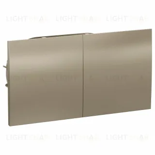 Розетка с/з двойная, со шторками, с крышкой, 16А Systeme Electric AtlasDesign Шампань ATN000528 ATN000528