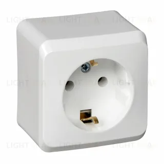 Розетка 1-ая с/з без шторок Systeme Electric Этюд наруж PA16-003B PA16-003B