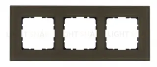 Рамка 3-постовая стекло цвет Каперсовый Jasmart G1003GT G1003GT