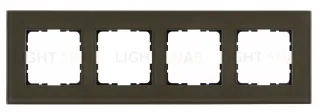 Рамка 4-постовая стекло цвет Каперсовый Jasmart G1004GT G1004GT