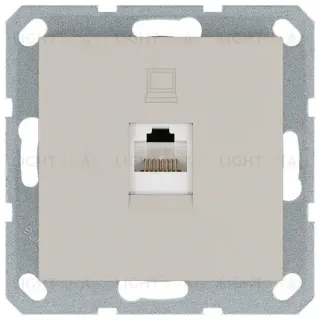 Интернет-розетка RJ45 с накладкой, цвет Тауп Jasmart G6105T G6105T