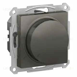 Светорегулятор (диммер) повор-нажим, LED, RC, 400Вт, Systeme Electric AtlasDesign Сталь ATN000923 ATN000923