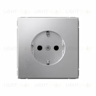 Розетка с заз.со шт., 16А Systeme Electric ArtGallery Алюминий GAL000345S GAL000345S