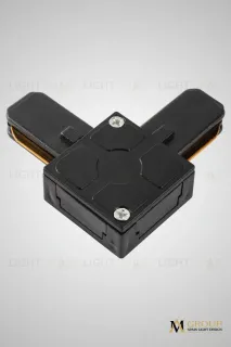 Трековый однофазный L-образный соединитель AM Group AM175 BK AM175 BK