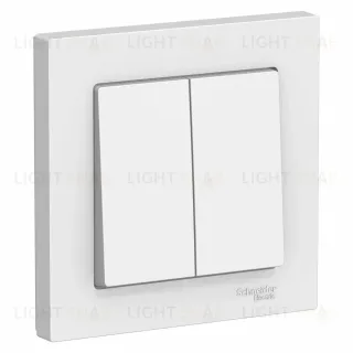 Выключатель 2-клавишный сх.5, 10АХ, в сборе Systeme Electric AtlasDesign Бел ATN000152 ATN000152