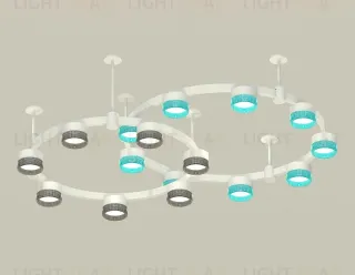 Комплект подвесного светильника Ambrella Light Techno Ring XR92211200 (A9221, A9226, C9241, C9236, N8488, N8484) XR92211200