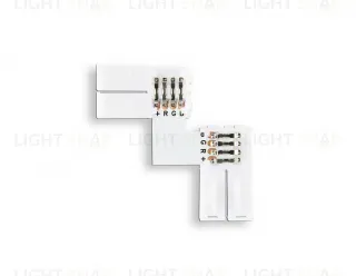 Соединитель угловой L для светодиодной ленты 5050 12/24V (4 конт.) GS6701 (10шт) Ambrella Light Illumination GS6701 GS6701