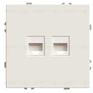 Розетка компьютерная 2-местная RJ-45 (механизм) Stekker Эмили RST00-5111-08 кашемир soft touch 49900 49900