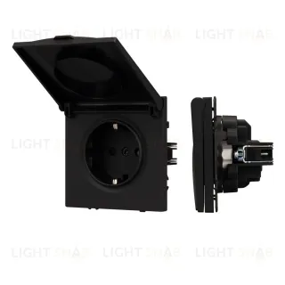 Механизм розетки влагозащищенный Arlight SCT-NOBE-MCP-SFPL-BK (230V, 16A) 054281 054281