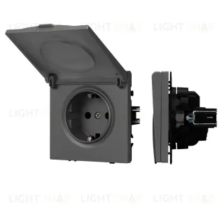 Механизм розетки влагозащищенный Arlight SCT-NOBE-MCP-SFPL-GR (230V, 16A) 054283 054283
