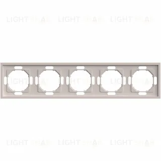 Рамка 5-местная Stekker Эмили PFR00-5005-08 кашемир soft touch 49914 49914