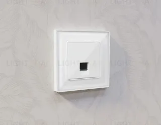 Комплект механизма компьютерной розетки RJ-45 экранированной с автоматической защитной шторкой Alfa Белый глянец Quant Ambrella Volt MA112005 (AP1120, VM185) MA112005