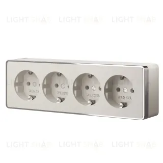 Розетка четверная с заземлением и шторками Werkel Gallant (слоновая кость) W5072204 4690389217999 a071253 4690389217999