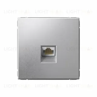 Розетка компьютерная RJ45, кат. 5е, механизм Systeme Electric ArtGallery Алюминий GAL000383 GAL000383