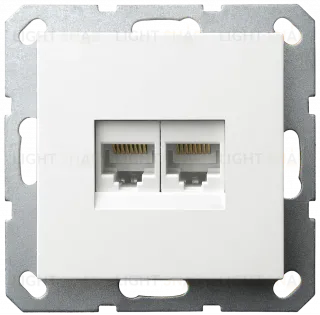 Розетка компьютерная двойная Jasmart RJ46 6 кат G6108W G6108W