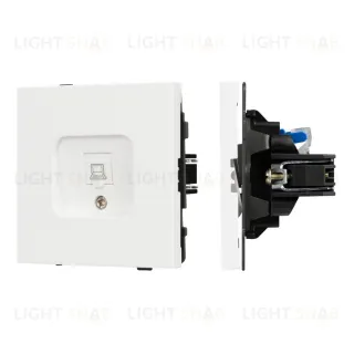 Механизм компьютерной розетки Arlight SCT-TENDO-MPC1-SFPL-WH (RJ-45, CAT6) 054594 054594