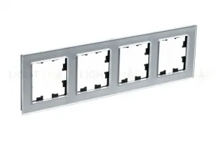 Рамка 4-ая Systeme Electric AtlasDesign Nature Стекло алюминий ATN320304 ATN320304