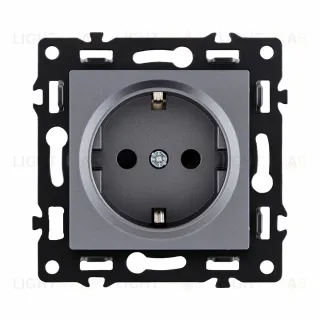 Розетка штепсельная SCHUKO 16A/250 В, серый Kollinger Asthetik AS-014GY AS-014GY