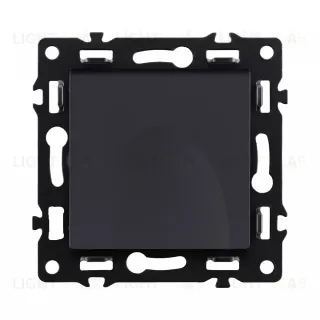 Розетка штепсельная SCHUKO 16A/250 В с крышкой, черный Kollinger Asthetik AS-015BK AS-015BK