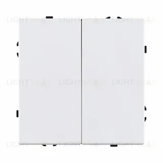 Выключатель кнопочный 2-клавишный 10А/250В, белый матовый Kollinger Eclipse EC-025WH EC-025WH