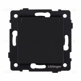 Розетка штепсельная SCHUKO 16A/250 В с крышкой, черный матовый Kollinger REA-006BM для Aspekt, Eleganz, Reflex REA-006BM