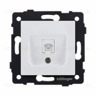Розетка телефонная RJ11, белый матовый Kollinger REA-009WM для Aspekt, Eleganz, Reflex REA-009WM