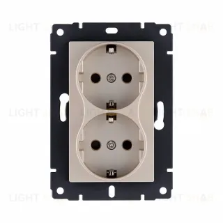 Розетка штепсельная SCHUKO двойная 16A/250 В, золотой Kollinger REA-032GD для Aspekt, Eleganz, Reflex REA-032GD