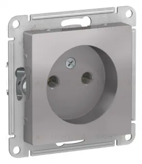 Розетка б/з, 16А, механизм Systeme Electric AtlasDesign Алюминий ATN000341 ATN000341