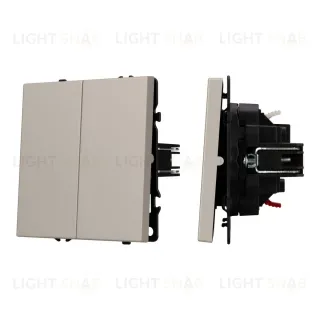 Механизм выключателя двухклавишный непроходной Arlight SWT-NOBE-MK02-SFPL-CA (230V, 10A) 059419 059419