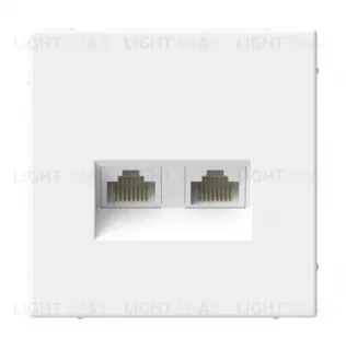 Розетка двойная компьютерная RJ45+RJ45, кат. 5е, механизм. Systeme Electric ArtGallery Лотос GAL001385 GAL001385