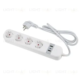 Умный сетевой фильтр Uniel UL-00011386 Wi-Fi. 1.8м Пвс 3х1.5. 4 гнезда. с-з. 2USB+Type-C 5В 3A 16A 3680Вт P-GCL4-1,8 A201/UC/WF WHITE P-GCL4-1,8 A201/UC/WF WHITE