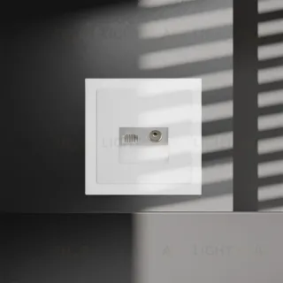 Розетка телевизионная встраиваемая Voltum S70 TV+RJ45 кат. 6, (белый матовый) VLS060702 VLS060702