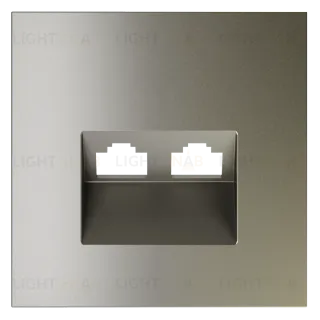 Накладка для розетки компьютерной двойной RJ45+RJ45 кат.6 Voltum S70 (шелк) VLS001404 VLS001404