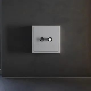 Накладка для розетки телевизионной оконечной TV+SAT Voltum S70 (серый) VLS001616 VLS001616